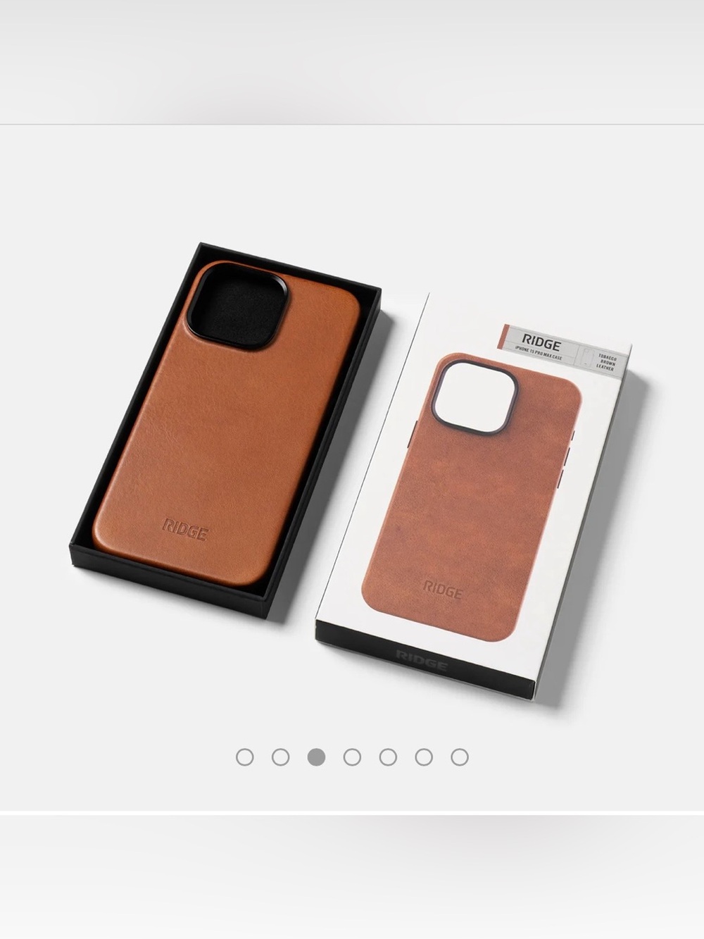 Ridge Brown Leather Phone Case for iPhone 15 Pro